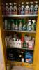 Cabinet with cleaning supplies