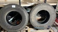 2x used tyres. Tractor unit , Continental 295/80R22.5. Goodyear 385/65R22.5