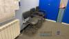 Office furniture:L-shape Desk, monitors, hp printer, (5) side chairs, Bisley parts cabinet, and (2) metal storage cabinets - 3