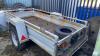 Slinfold Trailer: British made, single axle, 1995, ball hitch coupling, 2 tonne payload (38cwt)
