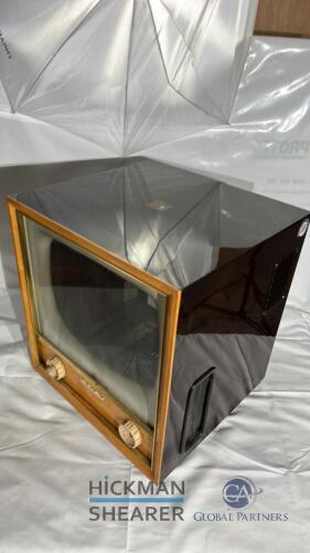 Master voice tv monitor casing . - polished wood effect. No internals.