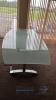 Frosted glass Conference table, metal chromed legs & feet - Length 240cm long - 15