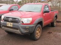 2013 TOYOTA TACOMA 4X4 PICKUP, 49,435 MILES, VIN/SERIAL:5TFPX4EN6DX017940, LICENSE:665MDJ, W/TITLE, (HC&S No. 213)