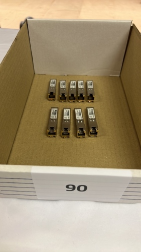 Ubiquiti UF-RJ45-1G Gigabit Ethernet SFP to RJ45 Transceiver, Quantity (9).