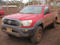 2012 TOYOTA TACOMA 4X4 PICKUP, 66,565 MILES, VIN/SERIAL:5TFPX4EN8CX012625, LICENSE:964MDH, W/TITLE, (HC&S No. 141)