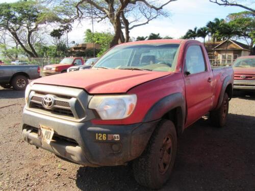 2012 TOYOTA TACOMA 4X4 PICKUP, 48,192 MILES, VIN/SERIAL:5TFPX4EN6CX007231, LICENSE:401MDL, W/TITLE, (HC&S No. 126)