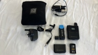 Sennheiser SK AVX, transmitter & receiver, KIT, 2 x spare batteries for TX/RX, lead pictured, soft case, din microphone, usb charger