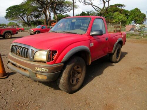 2001 TOYOTA TACOMA PICKUP, 107,113 MILES, VIN/SERIAL:5TEPM62MN11Z821785, NO TITLE (HC&S No. 240)