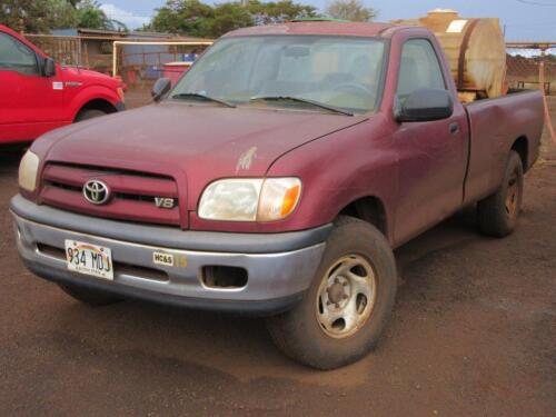 2004 TOYOTA TUNDRA 4X4 PICKUP, 66,363 MILES, VIN/SERIAL:5TBKT42165S456207, LICENSE:934MDJ, W/TITLE, (HC&S No. 15)