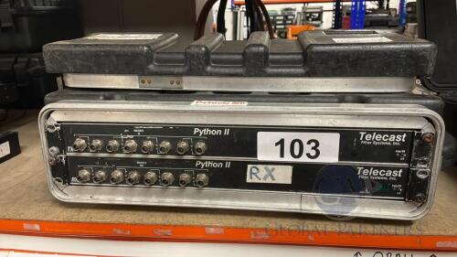 Telecast Fiber system with (qty 2) Python II transceiver and receiver