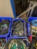 (Qty 6) Plastic Tubs of Various AV Cables and Power Cables - 3