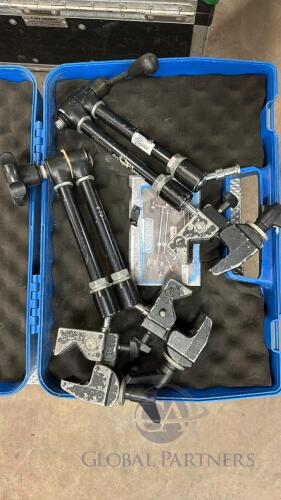 (Qty 26) Magic Arms in Cases with Spare Parts to include Monfrotto and Arri