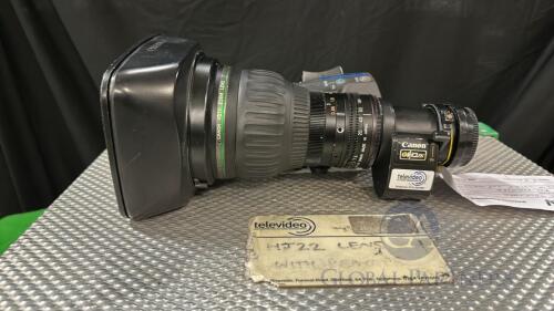 Canon HJ22ex7.6B IASE HD Lens with FPD400 Focus Demand and Zoom Demand