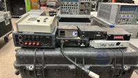 Various talkback units and relays to include CTP FW400, Prospect C1D, CTP FW200, SMC 2546L8 transceiver, AV AS450, RTS SSA324, Rode NTG1 Condenser Mic, Sony Condenser Microphone