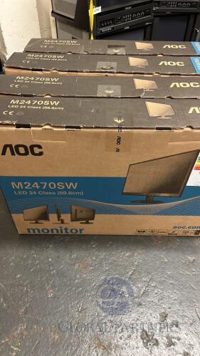 (Qty 4 ) AOC LED 24'' 2470SW (USED)