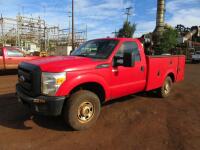 2011 FORD F350 UTILITY BED PICKUP, WITH AIR COMPRESSOR, 50,789 MILES, VIN:1FDBF3B64BED07800, LICENSE:244MDH, W/TITLE, (HC&S No.394)