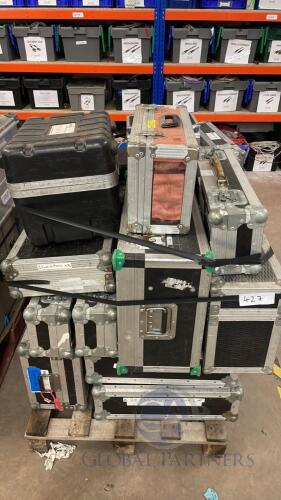 (Qty 19) Empty varying shaped flight cases