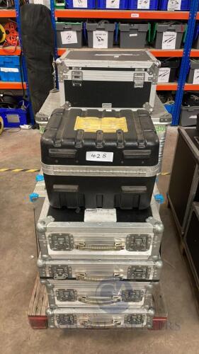 (Qty 11) Empty varying shaped flight cases