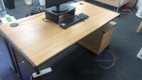 Office Desk and Mobile 3 drawer pedestal