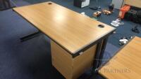 Office desk with fixed 3 drawer pedestal