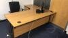 Curved Office desk and desk high 3 drawer pedestal - 3