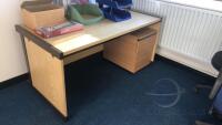 Office Desk and Mobile 3 drawer pedestal