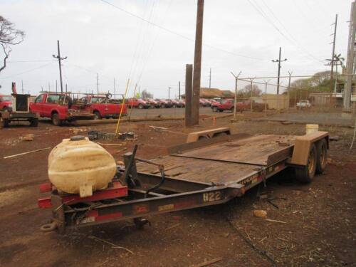 2008 ZIEMAN 1170 FLATBED TILT TRAILER, VIN/SERIAL:1ZCT26E228ZP28114, NO TITLE (STORAGE TANK NOT PART OF LOT), (HC&S No. 822)