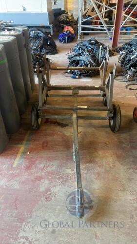 (Qty 2) In House Fabricated Single Axle Heavy Duty Cable Trailers