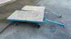 Qty (2) Mobile 4 Wheel Carts - 2