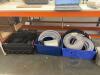 3 x Plastic Crates of Plastic Hose, Plastic Tubing and Mesh Cable Protector as Lotted