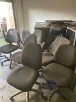 (Qty 8) Various Black Swivel Office Chairs As lotted