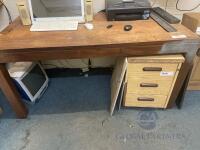 Desk with 3 Drawer Pedestal