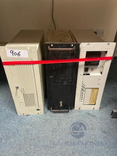 (Qty 3) Steel Rack mountable lockable PC units