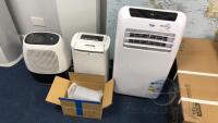 (Qty 3) To include Clarke Air Air Conditioner and 2 x Dehumidifiers