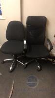 (Qty 2) Black office chairs