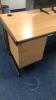 Curved Office desk with 3 drawer pedestal with 2 drawer mobile pedestal - 2