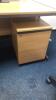 Curved Office desk with 3 drawer pedestal with 2 drawer mobile pedestal - 3