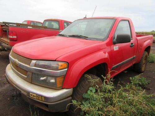 2008 CHEVROLET COLORADO PICKUP, VIN/SERIAL:1GCDT14E488173344, LICENSE:501MDJ, W/TITLE, (MISSING PARTS), (NO KEYS), (HC&S No. 289), (STORAGE AREA)