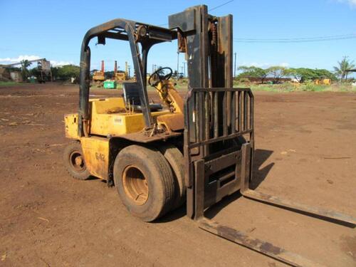 1987 CATERPILLAR V80E FORKLIFT, 8,000LB CAPACITY, PNEUMATIC TIRES, VIN/SERIAL:4ZB000172, DIESEL, (HC&S No.642)