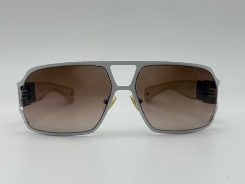 Chrome Hearts REHAB-1 Sunglasses, Silver Frame, Brown Lenses