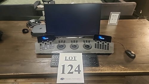 LOT OF WORKSTATION INCLUDING SLATE CONTROL SURFACE, (1) DELL P2723QE MONITOR, AND (1) HP Z2 MINI G3 WORKSTATION COMPUTER<br/><br/>TABLE NOT INCLUDED