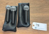 LOT OF THREE (3) SHURE SM48 MICROPHONES WITH (2) BAGS