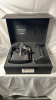 OCCULUS RIFT HEADSET MODEL HM-A KIT WITH BASE STATION AND CONTROLLERS.