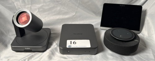 YEALINK MSPEECH AI MEETING SPEAKER PHONE, UVC84 CONFERENCE CAMERA, MTOUCH2 PANEL, AND MCORE MINIPC