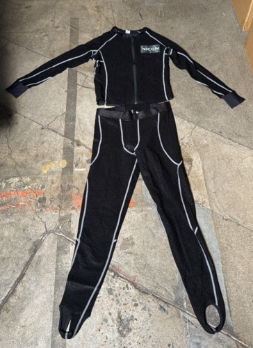VICON MOTION CAPTURE SUIT INCLUDING HARD CARRYING CASE, SOFT CARRY BAG, PEARL MARKERS, TAPE, VELCRO, AND MISC MOTION CAPTURE ACCESSORIES , (SIZE: M)