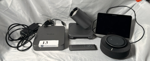YEALINK MSPEECH AI MEETING SPEAKER PHONE, UVC84 CONFERENCE CAMERA, MTOUCH2 PANEL, AND MCORE MINIPC