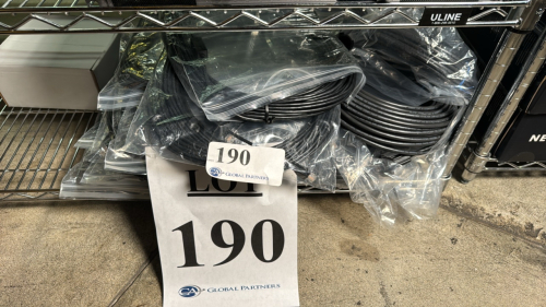 ASSORTED BLACK CAT5E AND CAT6 CABLE ROLLS