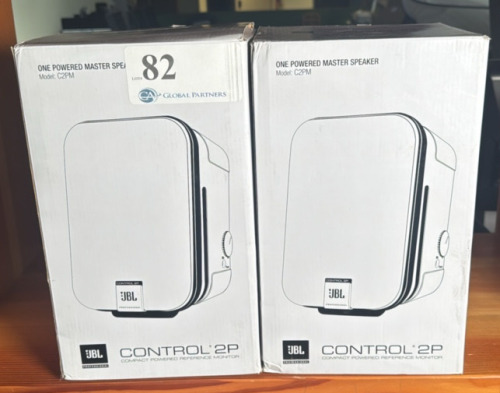 LOT OF TWO (2) JBL CONTROL 2P POWERED MASTER SPEAKERS