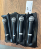 LOT OF FOUR (4) SHURE SM58 WIRELESS MICROPHONES WITH BAGS