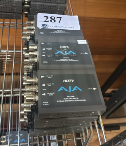 LOT OF (15) AJA HD10AM DUAL RATE HD/SD 8 CHANNEL AES EMBEDDER/DISEMBEDDERS